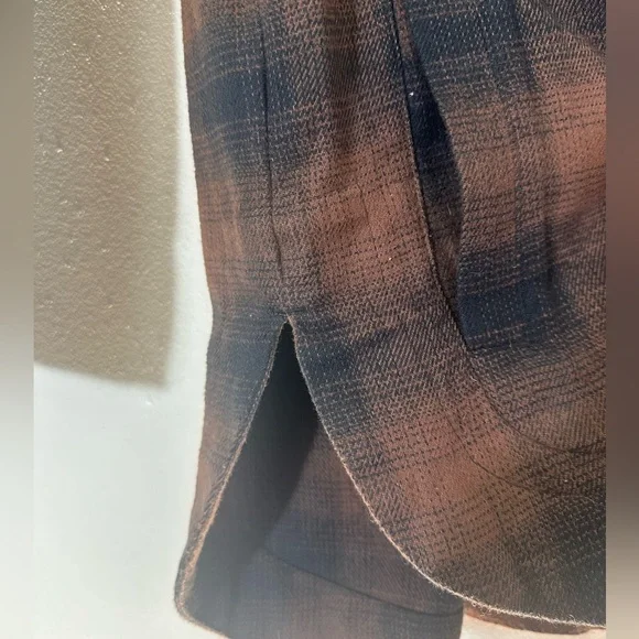 Madewell shirt jacket in Gelston shacket oversized plaid flannel size small - Picture 13 of 16